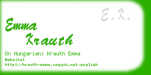 emma krauth business card